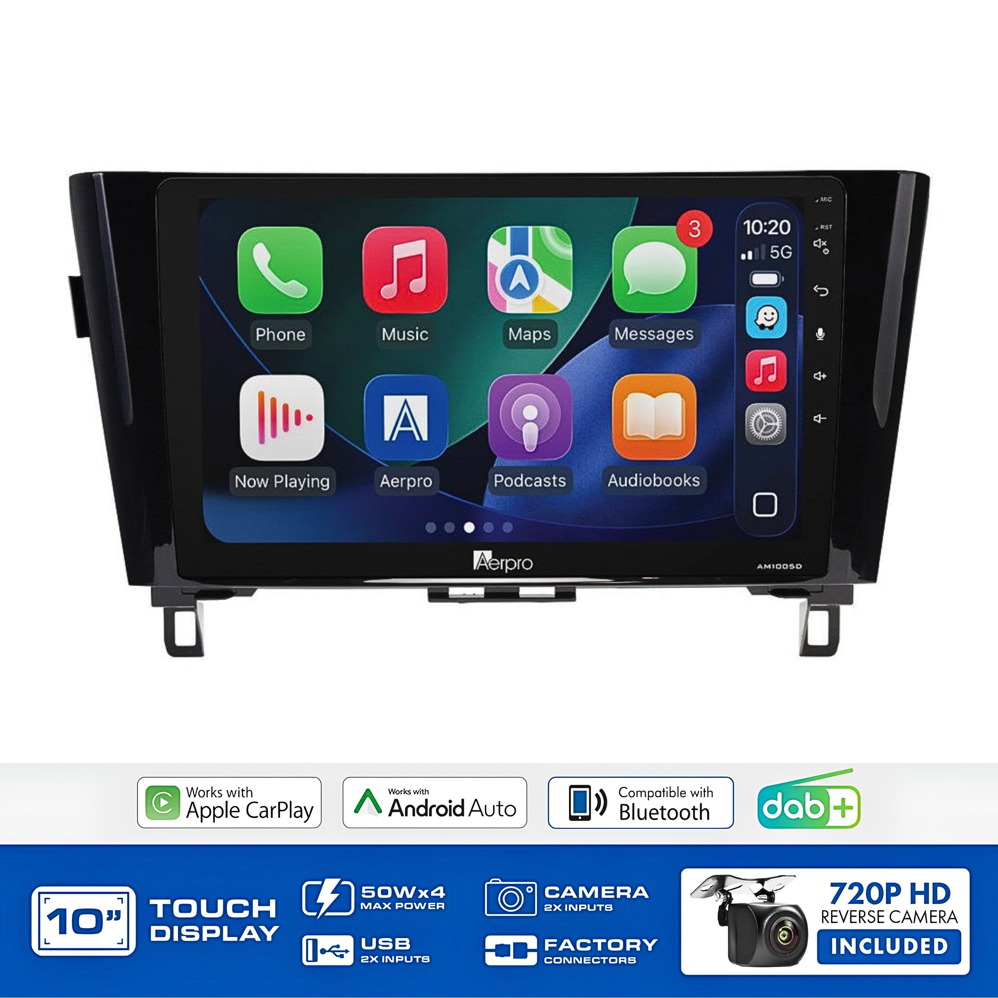 Aerpro AMDNI4 10 Inch Multimedia Receiver Nissan Qashqai X-Trail No Nav