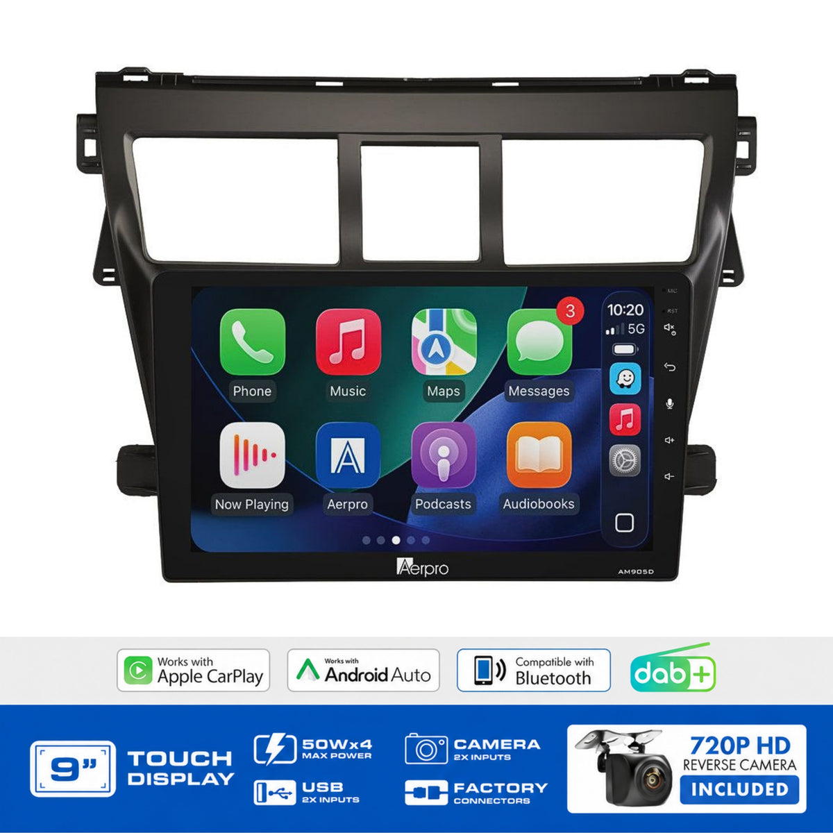 Aerpro AMDTO15 Toyota Yaris Sedan 2005-2011 9