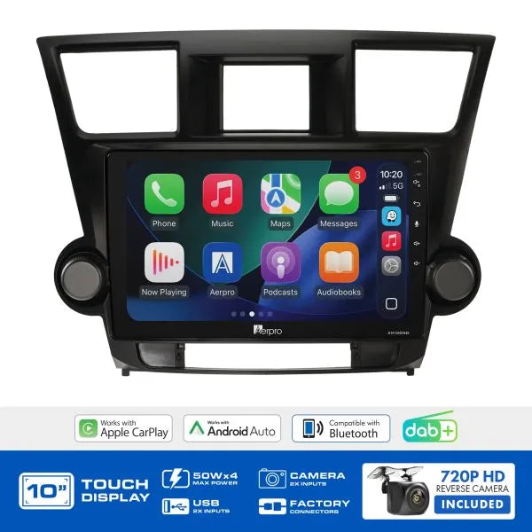 Aerpro AMDTO6 10" Multimedia Receiver Toyota Kluger 2007-2013