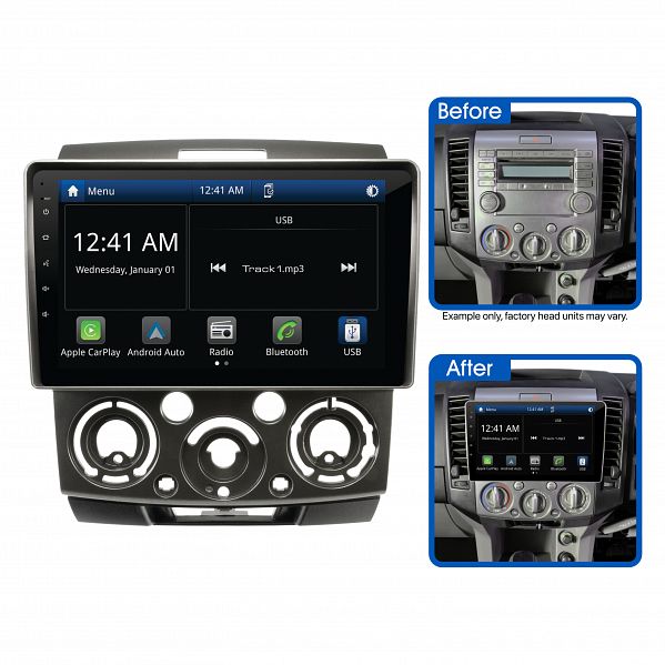 Aerpro AMFO1 9" Multimedia Receiver Suit Ford Ranger 2006 - 2011 & Mazda BT-50 2007 - 2011