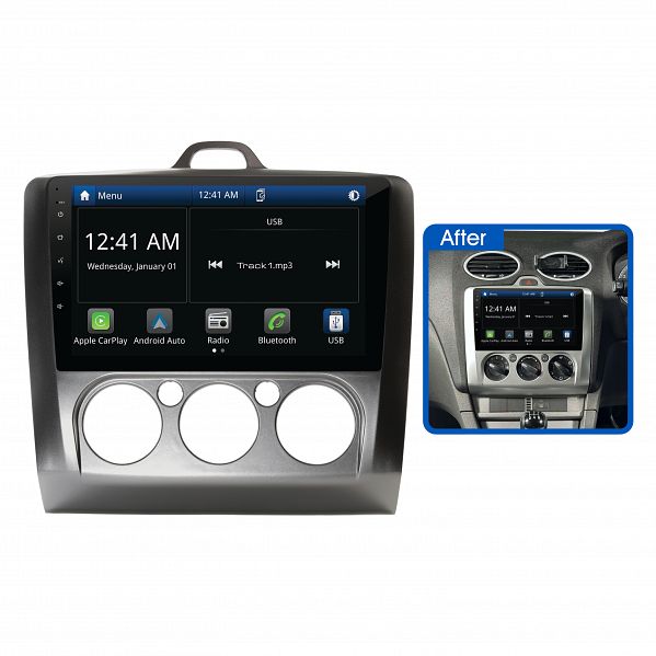 Aerpro AMFO9 9" Multimedia Receiver Suit Ford Focus 2005 - 2009 (Manual Climate Control)