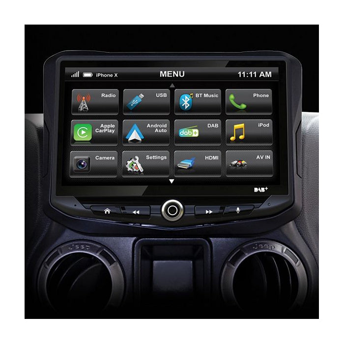 Aerpro AMHJP1K AERA10D Multimedia Receiver with AMHJP1 Total Installation Kit Suit Jeep Wrangler JK