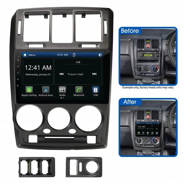 Aerpro AMHY15 9" Multimedia Receiver with Matte Black Facia Kit Suit Hyundai Getz 2002 - 2005