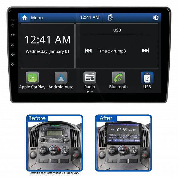 Aerpro AMHY7 9" Multimedia Receiver Suit Hyundai iLoad & iMax 2008 - 2010