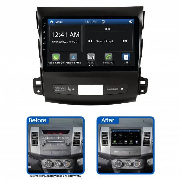 Aerpro AMMB10 9" Multimedia Receiver Suit Mitsubishi Outlander & Peugeot 4007