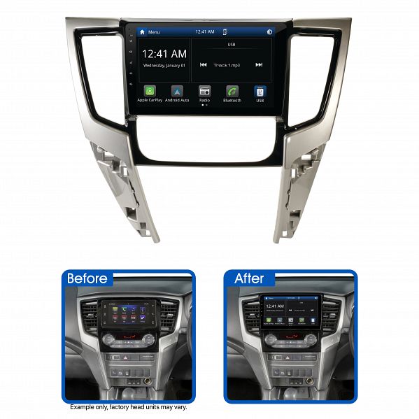 Aerpro AMMB30 9 inch wireless CarPlay multimedia receiver for Mitsubishi Triton