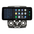 Aerpro AMTCFO1 12.3 inch screen running Android Auto split screen with a map