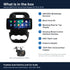What is in the box for the Aerpro AMTCFO2 kit for Ford Ranger PX 2012-2015: the AM1205D 12.3 inch head unit in its black facia, the rear camera, and a numbered list of the seven kit items