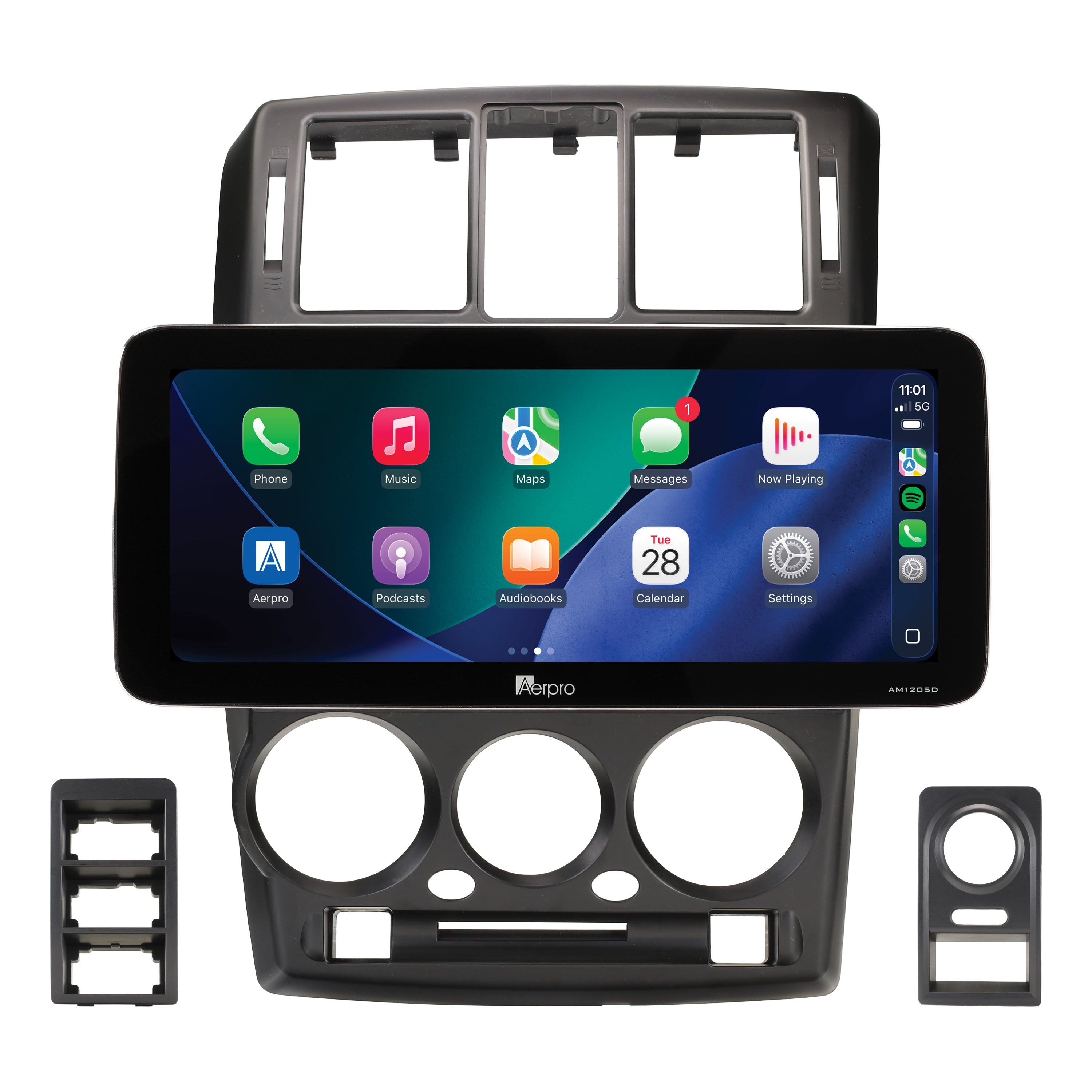 Aerpro AMTCHY15 12.3 inch head unit for Getz 2002-2005, showing Apple CarPlay