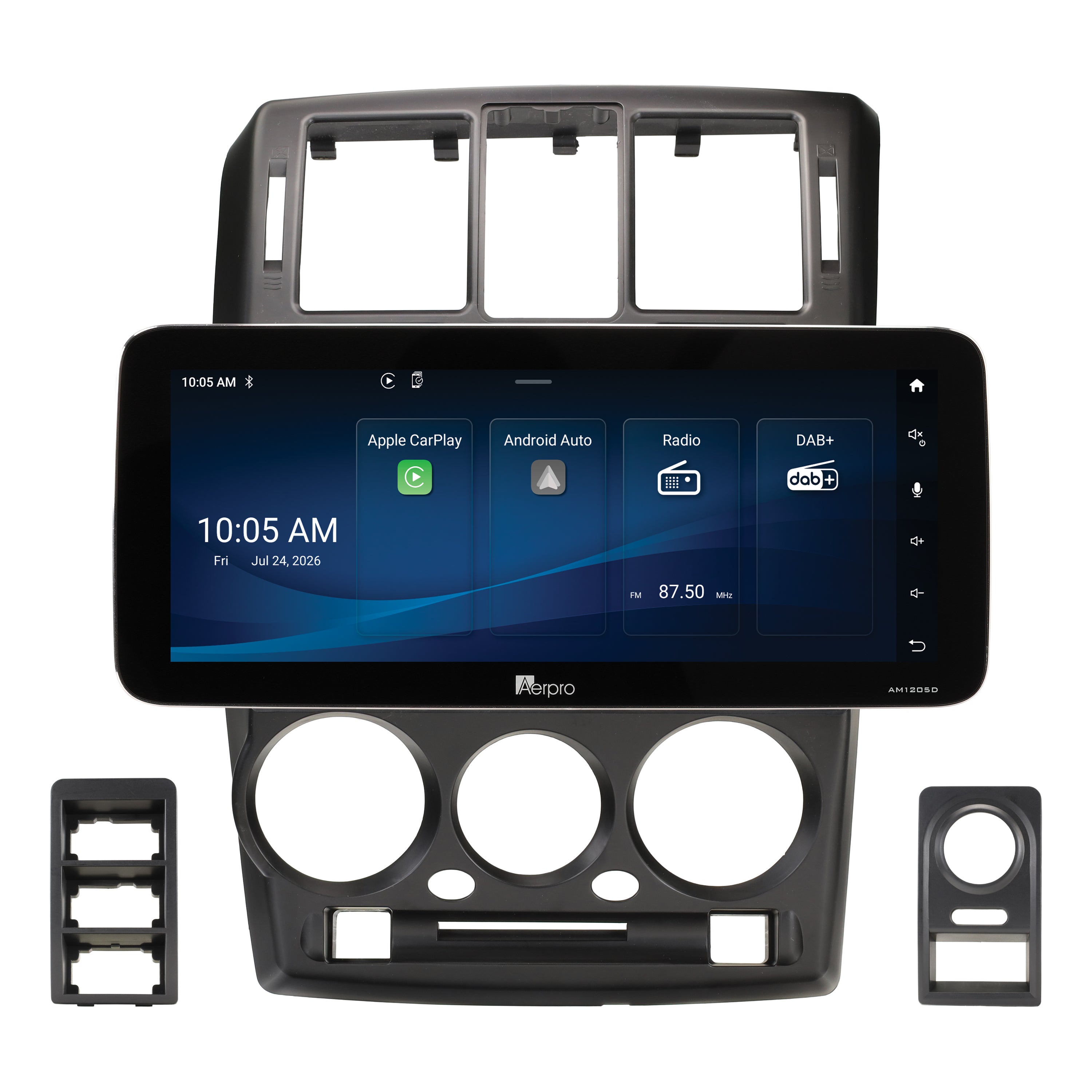 Aerpro AMTCHY15 12.3 inch head unit showing the Aerpro home screen