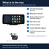 What is in the box for the Aerpro AMTCHY1 kit for Hyundai i30 GD02, GD03 2012-2017: the AM1205D 12.3 inch head unit in its matte black facia, the rear camera and a list of the 7 kit items