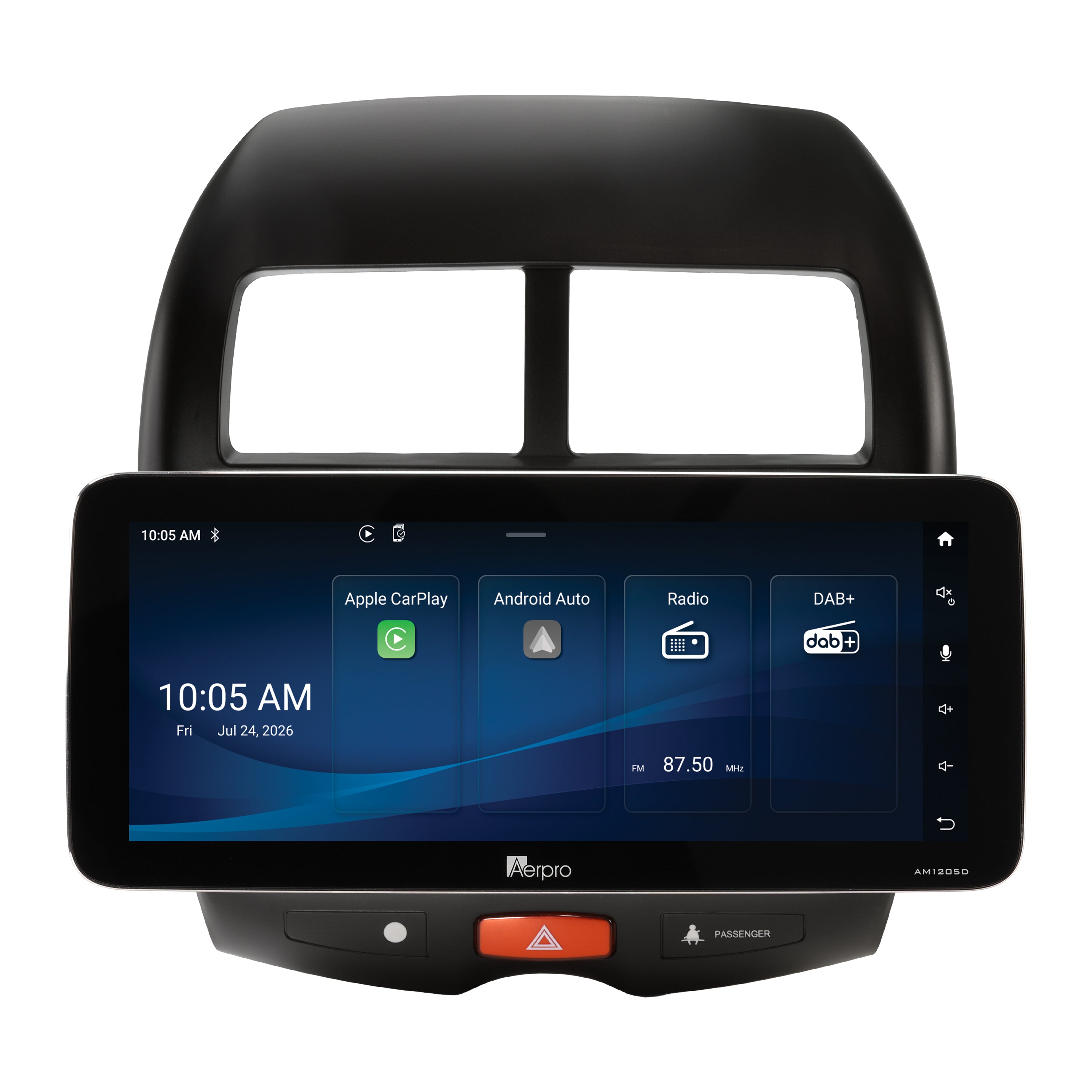 Aerpro AMTCMB14 12.3 inch head unit showing the Aerpro home screen