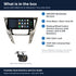 What is in the box for the Aerpro AMTCMB30 kit for Mitsubishi Triton 2019-2024: the AM1205D head unit in its facia, the rear camera and the 5 kit items
