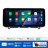 Aerpro AMTCNI12 feature graphic listing wireless CarPlay, Android Auto, DAB+ and the included camera