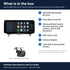 What is in the box for the Aerpro AMTCNI5 kit for Nissan Qashqai 2014-2019 and X-Trail T32 2014-2020: the AM1205D head unit in its facia, the rear camera and the 6 kit items