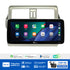 Aerpro AMTCTO36 feature graphic listing wireless CarPlay, Android Auto, DAB+ and the included camera