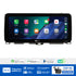 Aerpro AMTCTO37 feature graphic listing wireless CarPlay, Android Auto, DAB+ and the included camera