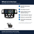 What is in the box for the Aerpro AMTCTO9 kit for Toyota HiLux 2005-2011: the AM1205D 12.3 inch head unit in its gloss black facia, the rear camera and a list of the 6 kit items