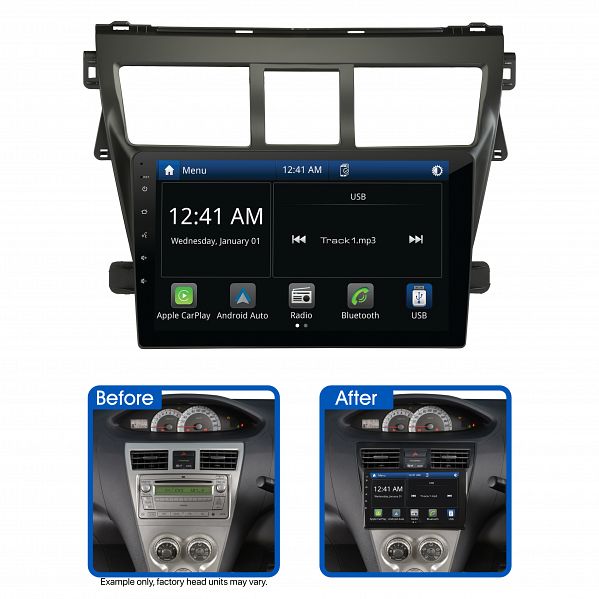Aerpro AMTO15 9" Multimedia Receiver Suit Toyota Yaris Sedan 2005 - 2011 (No SWC)