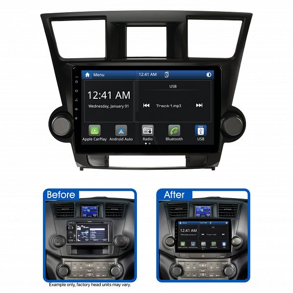 Aerpro AMTO7 10" Multimedia Receiver Suit Toyota Kluger Grande 2007 - 2013 (Amplified)