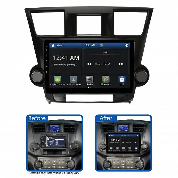 Aerpro AMTO7 10" Multimedia Receiver Suit Toyota Kluger Grande 2007 - 2013 (Amplified)