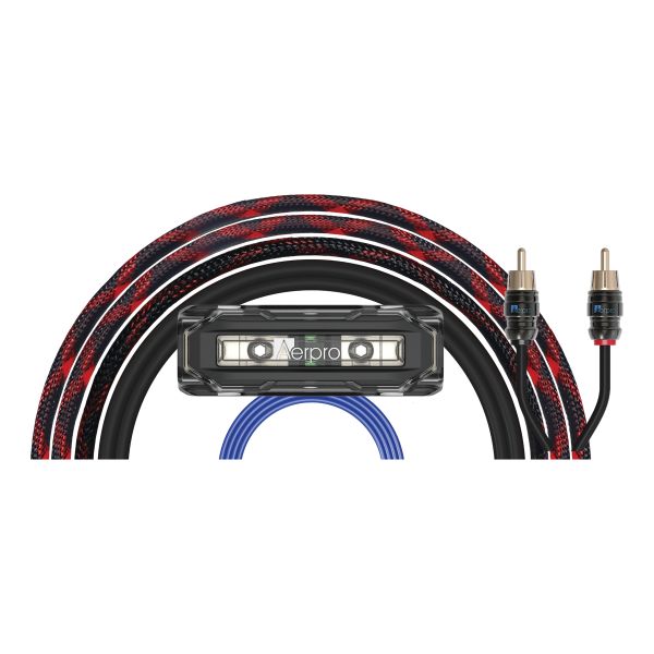 Aerpro AOFC28 2-Channel 8AWG OFC Amp Install Kit 700W Maxcor