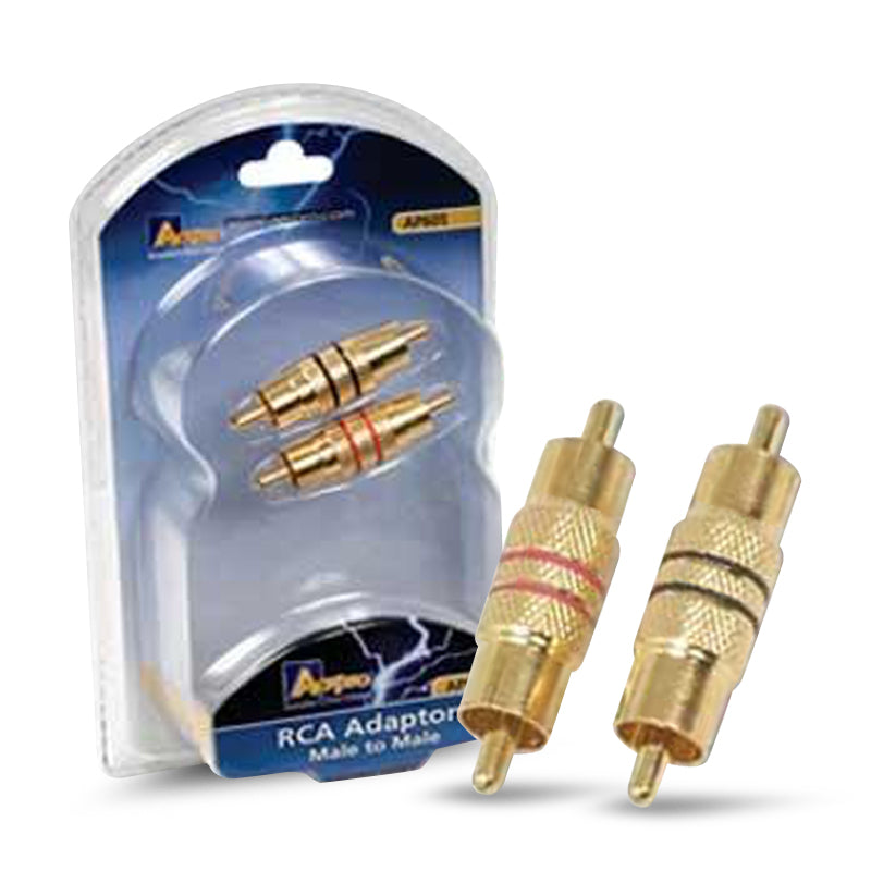 Aerpro AP605 Male to Male RCA Adaptor - 2 Pieces
