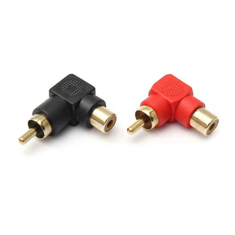 Aerpro AP618RB 1 Red/1 Black Right-Angled RCA Adaptors Pack of 2