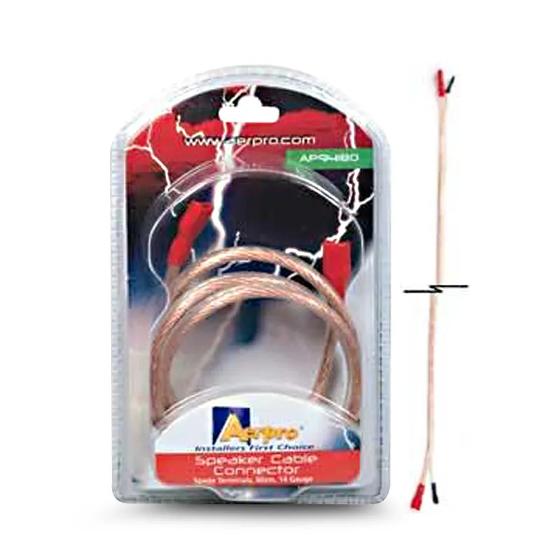Aerpro AP94180 0.8M 14GA Speaker Cable With Terminals
