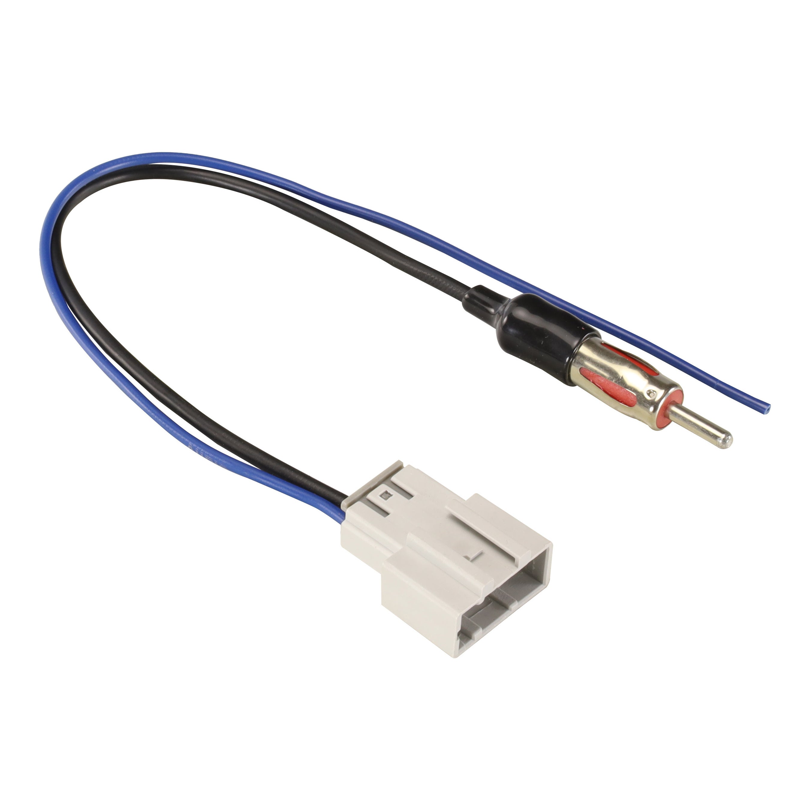 Aerpro APA69 antenna adaptor with grey plug, DIN plug and blue lead