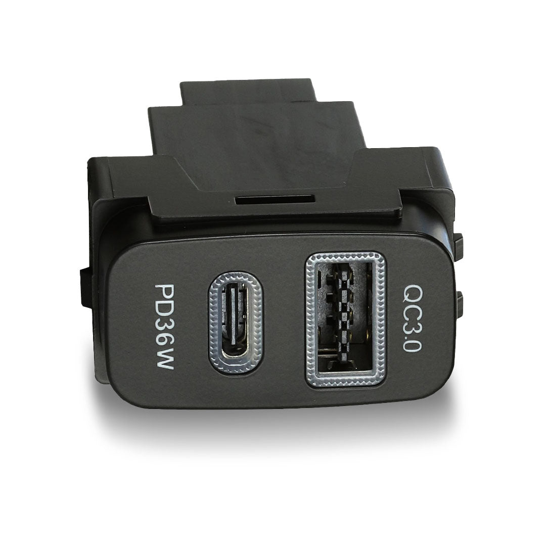 Aerpro APCCMT4| Dual USB-C PD36W & USB-A QC3.0 Charger to Suit Mitsubishi (19.5x36.5mm)