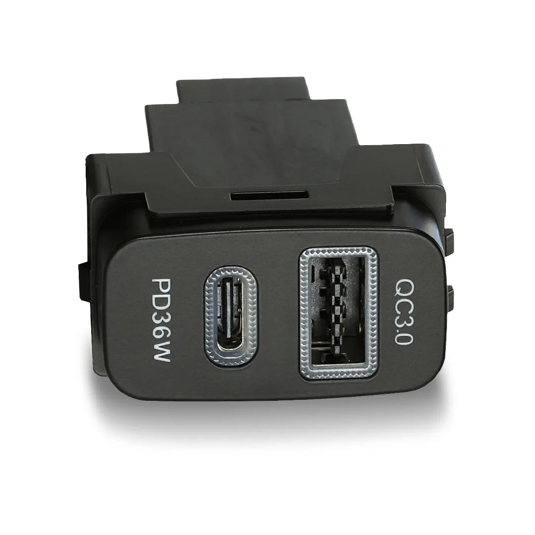 Aerpro APCCMT4| Dual USB-C PD36W & USB-A QC3.0 Charger to Suit Mitsubishi (19.5x36.5mm)