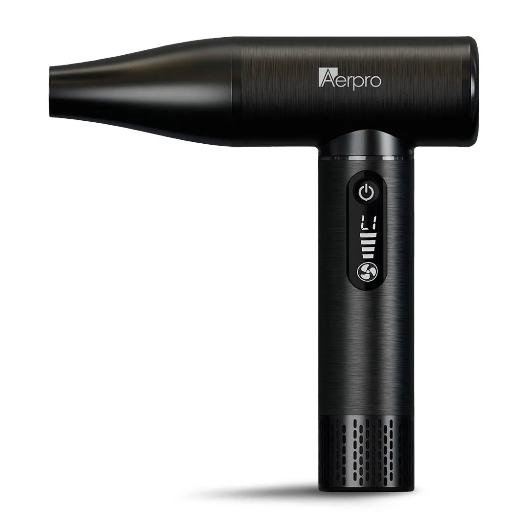 Aerpro APDB1 | Brushed Metal Handheld Dust Blower – 130,000 RPM, USB-C, LED Display