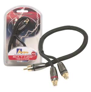 Aerpro APF1F2M RCA Adapter Lead - 1 Female to 2 Male