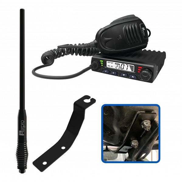 Aerpro APFOCBE1 Compact 5W UHF CB Kit Suit Ford Ranger & Everest