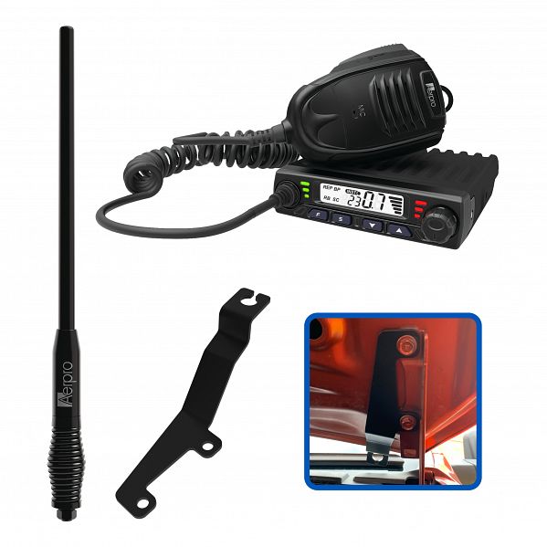 Aerpro APIZCBE2 Compact 5W UHF CB Kit Suit Isuzu D-Max 2021 - ON