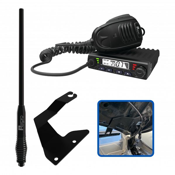 Aerpro APJPCBE1 Compact 5W UHF CB Kit Suit Jeep Grand Cherokee 2011 - 2021