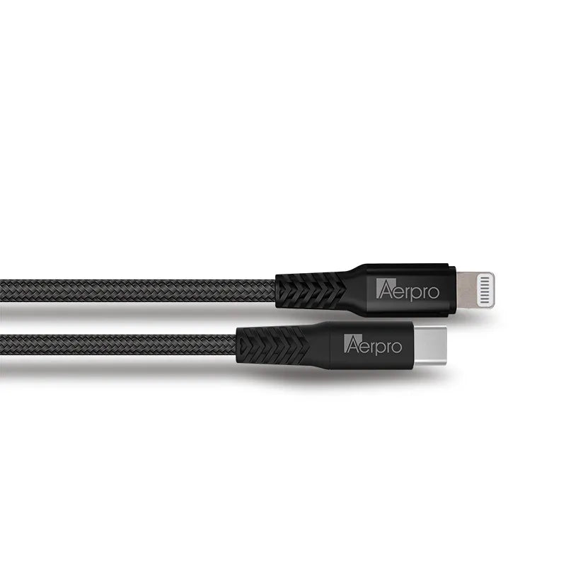 Aerpro APL430B 1.5M Premium MFI Certified Lightning to USB-C Cable - Black