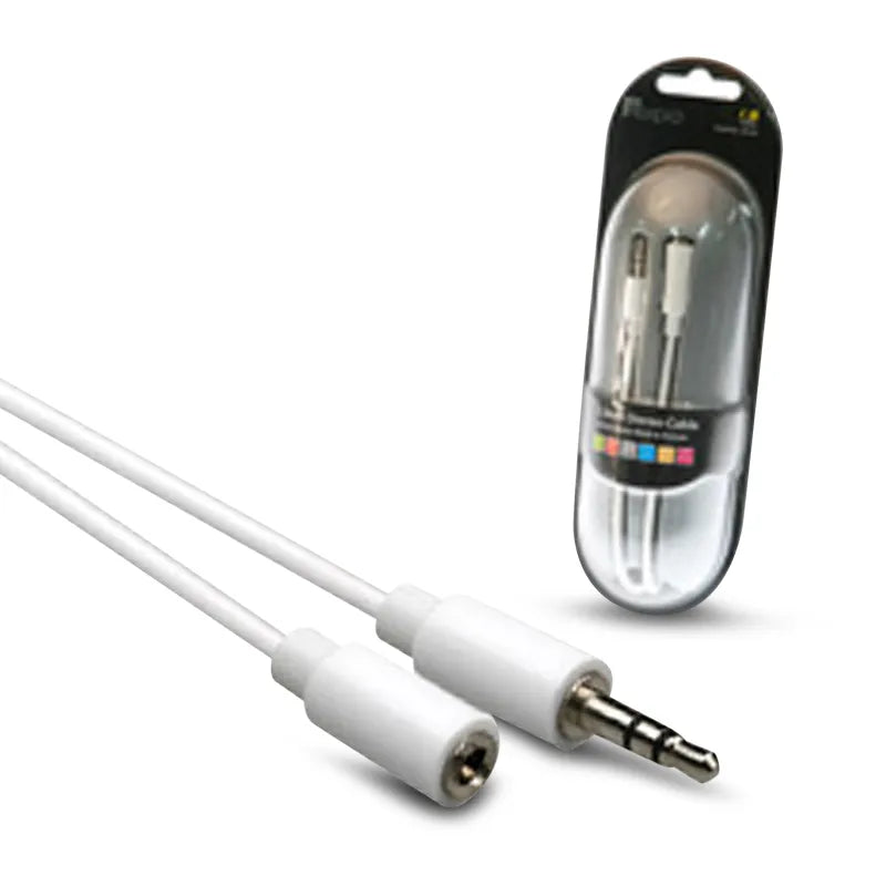 Aerpro APL65 1.5M White 3.5mm Male to 3.5mm Female Stereo Lead