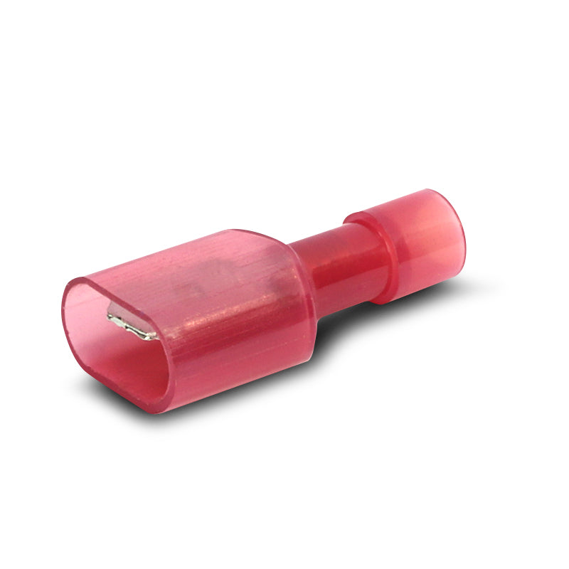 Aerpro APM63R 6.4mm Male Spade Terminal Insulated Red - 100pcs