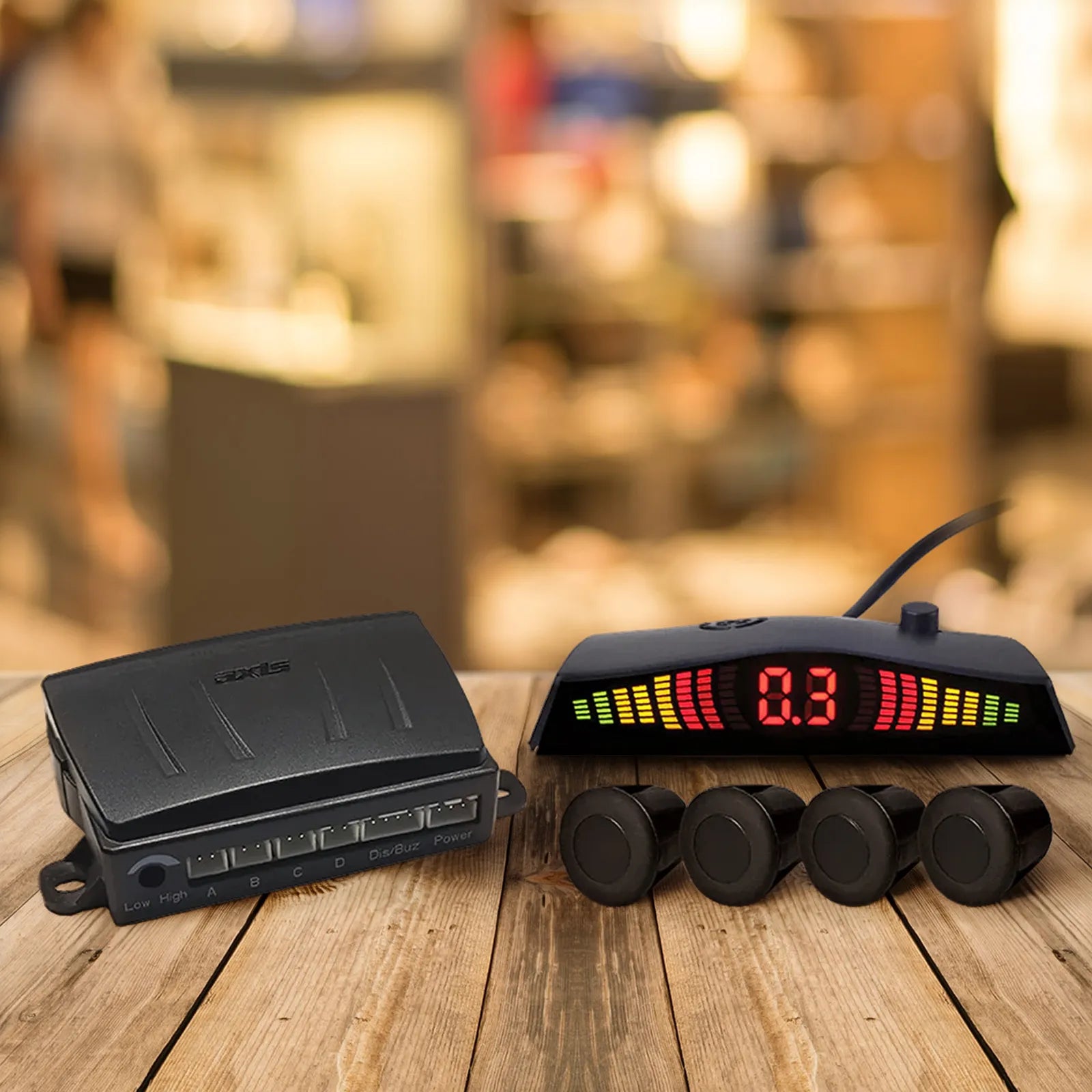 AXIS APS401R - 4-Sensor Commercial Parking System with Rubber Sensors and LED Display