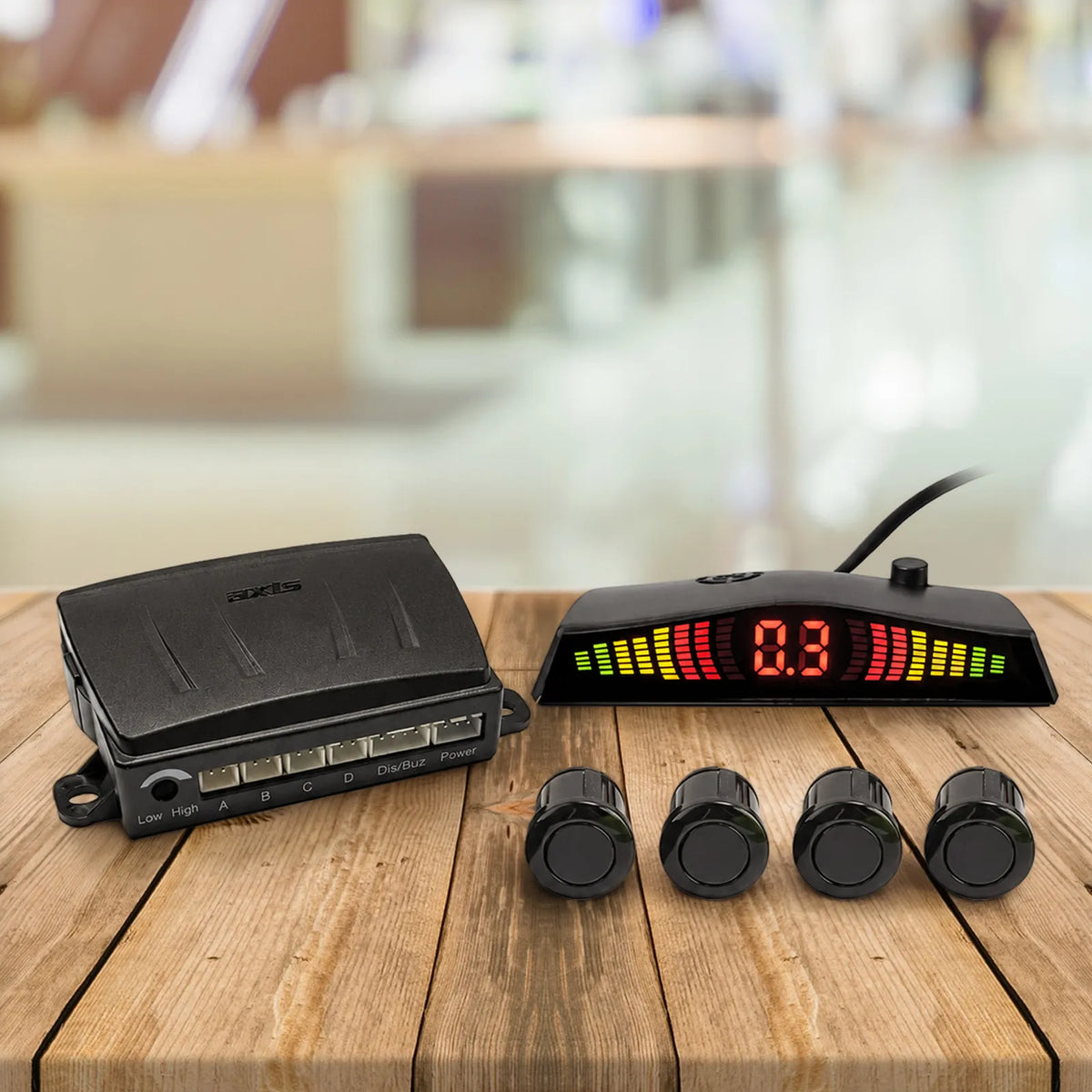 AXIS APS401 - 4-Sensor Parking System with LED Display and Audible Buzzer