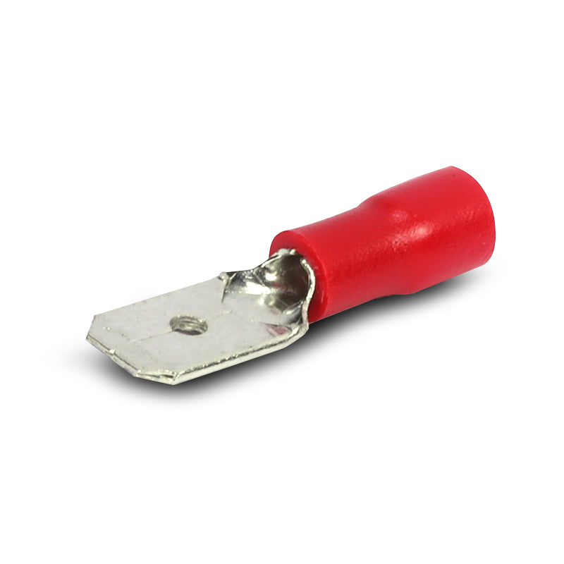 Aerpro APSM63R 6.4mm Male Spade Terminal Red - 100pcs
