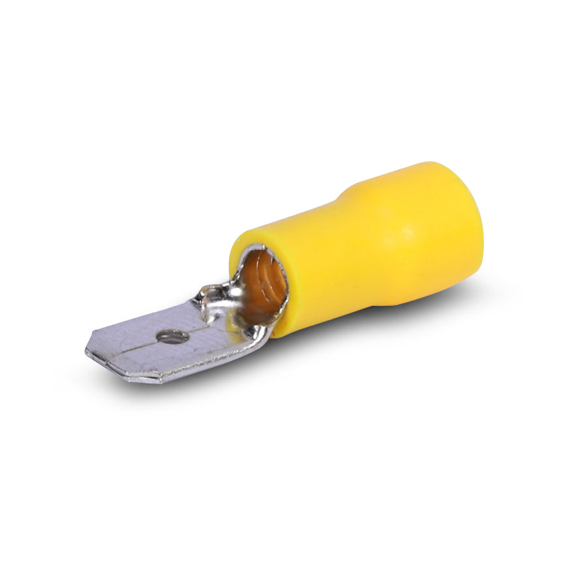Aerpro APSM63Y 6.4mm Male Spade Terminal Yellow - 100pcs