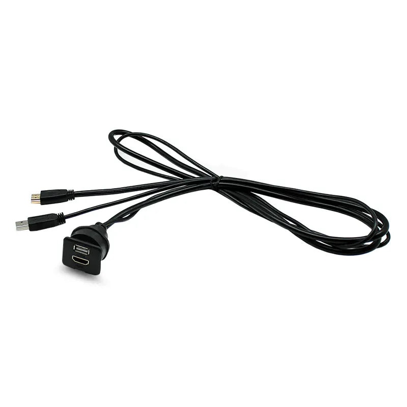 Aerpro APUSBD4 USB & HDMI Surface Mount Extension Cable Adaptor