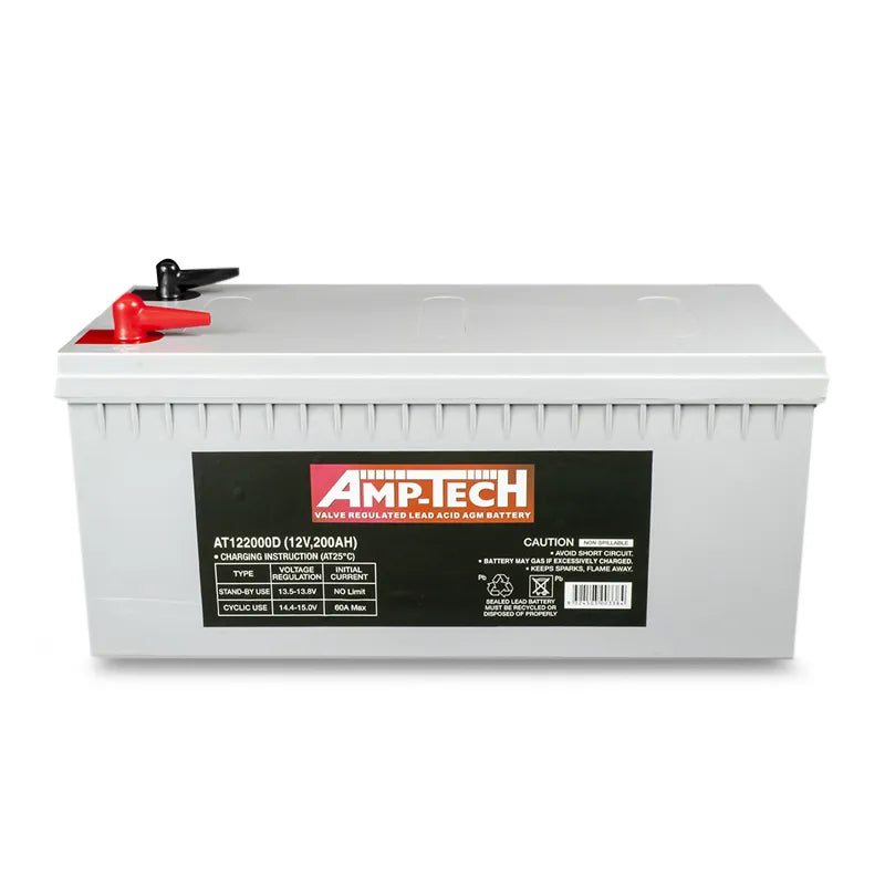 Amp-Tech AT122000D VRLA/AGM Deep Cycle Battery (12V 200Ah)
