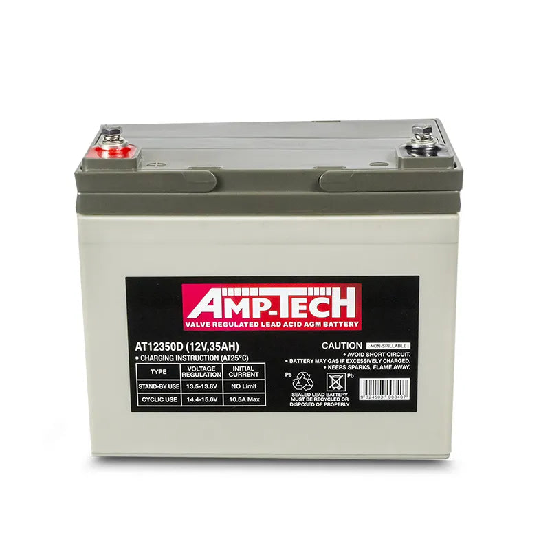 Amp-Tech AT12350D VRLA/AGM Deep Cycle Battery (12V 35Ah)