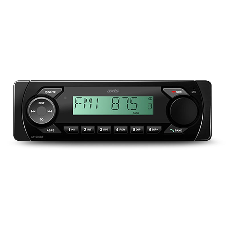 Axis AT1900BT Single DIN 12/24V Water/Dust Proof AM/FM Multimedia Player
