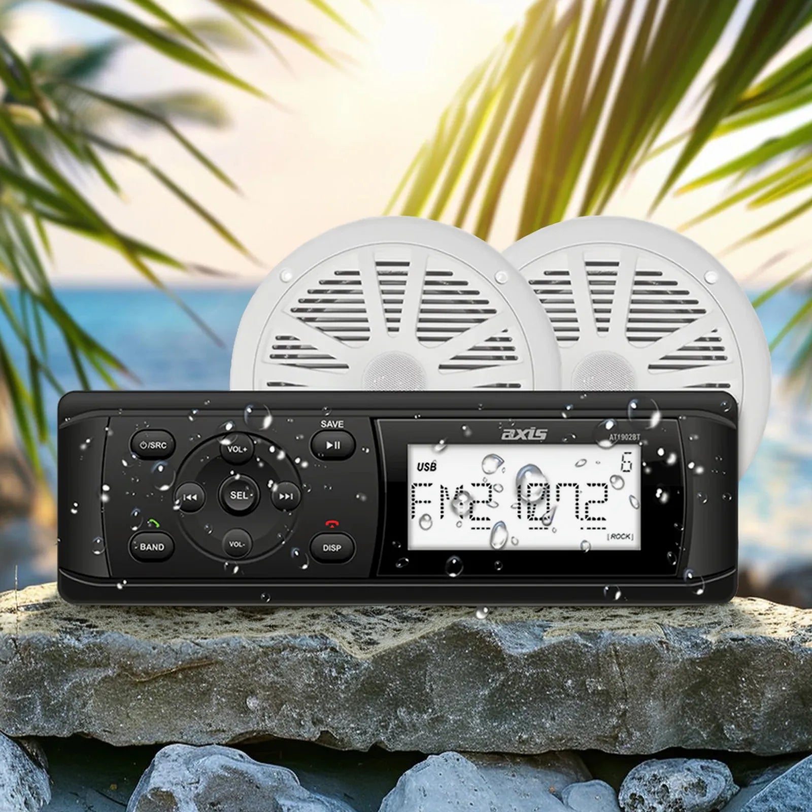 AXIS AT1912KIT - Marine Bluetooth Receiver with 6.5" Speakers Package
