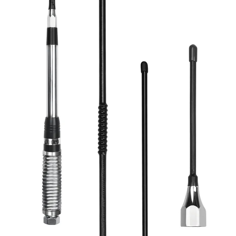 Uniden AT885TWIN 6.6 dBi Gain Elevated Feed and Fibreglass Whip with Black Heat Shrink
